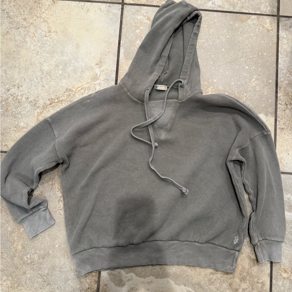 Free People Gray Oversized Long Sleeve Hoodie - Picture 2 of 9
